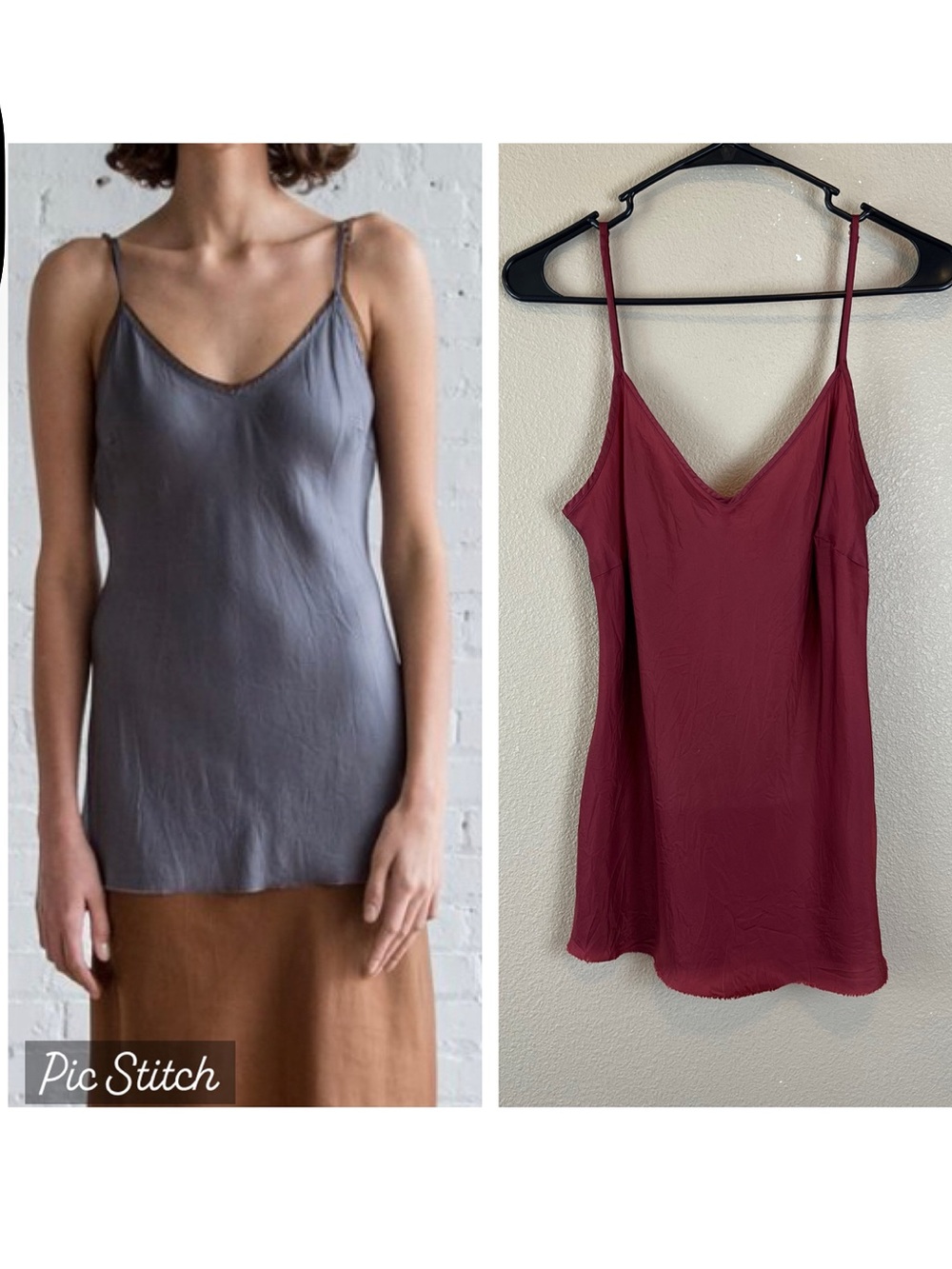 Organic John Patrick Bias Camisole burgundy